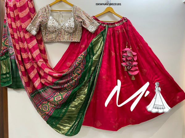 Banarasi Lehenga With Blouse And Contrast Gaji Silk Dupatta-ISKWNAV18023181