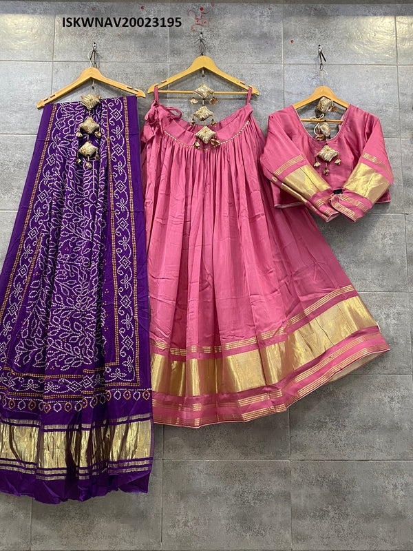 Modal Silk Lehenga With Blouse And Digital Printed Gaji Silk Dupatta-ISKWNAV20023195