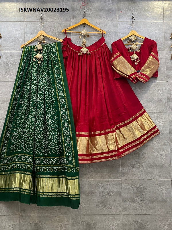 Modal Silk Lehenga With Blouse And Digital Printed Gaji Silk Dupatta-ISKWNAV20023195
