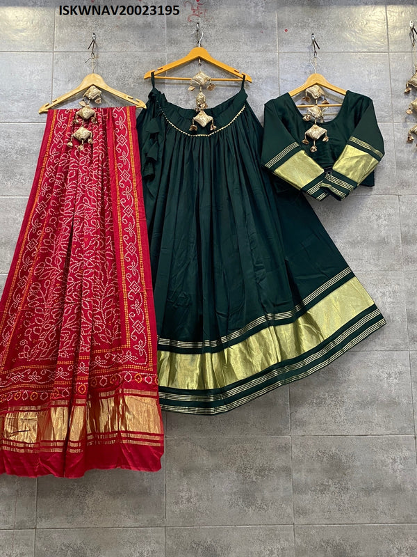 Modal Silk Lehenga With Blouse And Digital Printed Gaji Silk Dupatta-ISKWNAV20023195