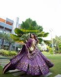 Digital Printed Butter Silk Lehenga With Blouse And Dupatta-ISKWNAV0203KS1114