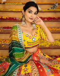 Digital Printed Butter Silk Lehenga With Blouse And Dupatta-ISKWNAV0703KS1069