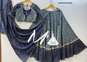 Printed Cotton Lehenga With Blouse And Dupatta-ISKWNAV07033499