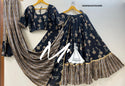 Printed Cotton Lehenga With Blouse And Dupatta-ISKWNAV07033499