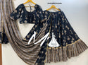 Printed Cotton Lehenga With Blouse And Dupatta-ISKWNAV07033499