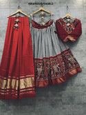 Foil Printed Pashmina Silk Lehenga With Blouse And Moda Dupatta-ISKWNAV07043812