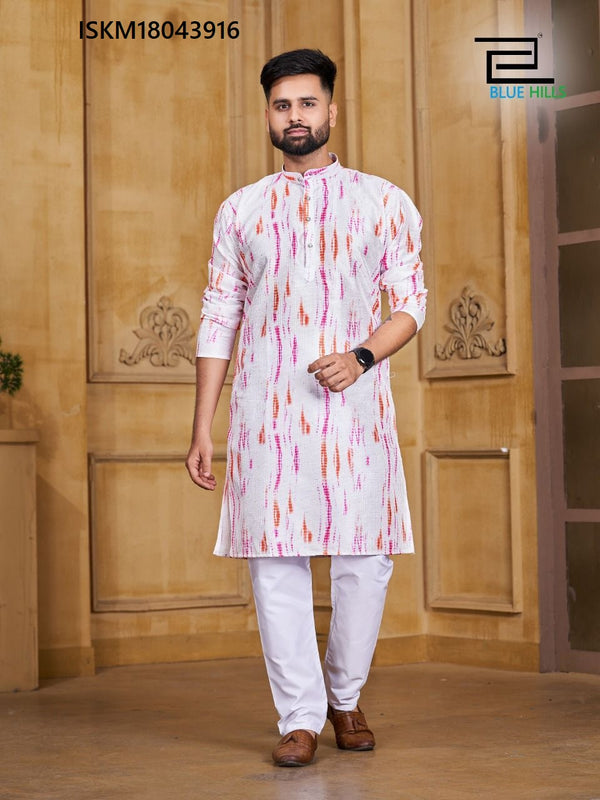 Men's Silk Kurta With Cotton Pajama-ISKM18043916