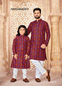 Father And Son Cotton Kurta Pajam-ISKFS19043917