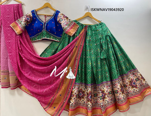 Gaji Poly Crepe Modal Silk Lehenga With Blouse And Georgette Dupatta-ISKWNAV19043920